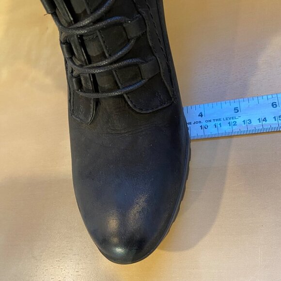 Blondo Womens Black Leather Lace-Up Waterproof Ankle Boots size 10 Block Heel - Picture 14 of 16